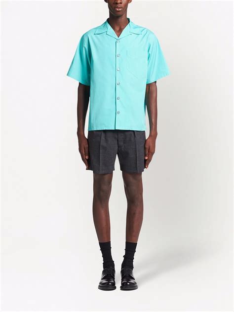 prada button up shirt men|Prada short sleeve button up.